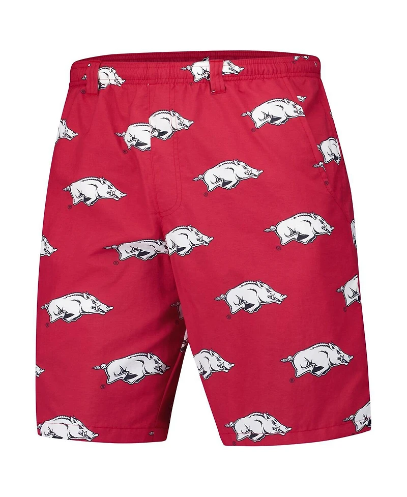 Columbia Men's Cardinal Arkansas Razorbacks Pfg Backcast Iii Omni-Shade Shorts