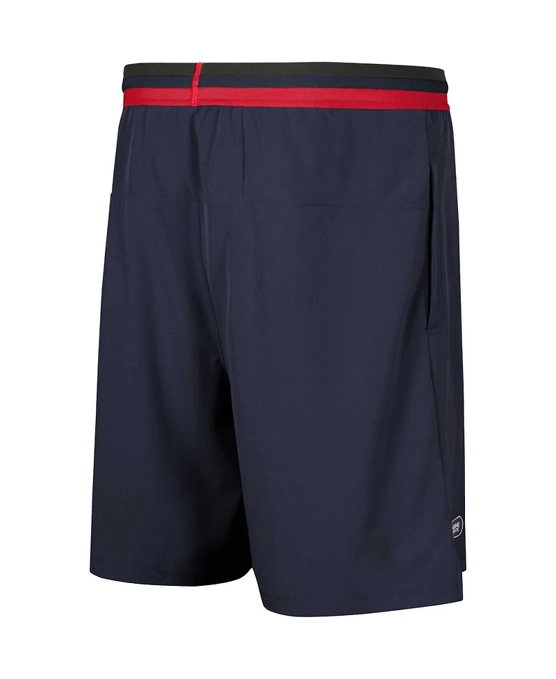 Outerstuff Men's Navy New England Patriots Cool Down Tri-Color Elastic Training Shorts