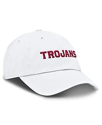 Nike Men's White Usc Trojans Core Club Mascot Wordmark Adjustable Hat