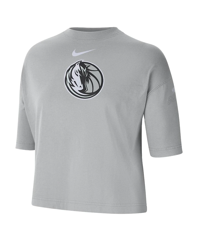 Nike Women's Silver Dallas Mavericks 2024/25 City Edition Courtside Boxy T-Shirt