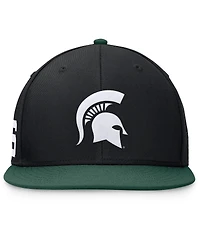 Top of the World Men's Black/Green Michigan State Spartans Rally Two-Tone Fitted Hat