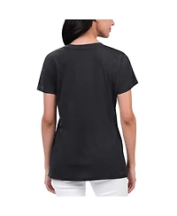 G-iii 4Her by Carl Banks Women's Black Chicago White Sox Key Move V-Neck T-Shirt