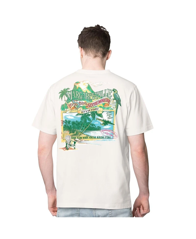 Margaritaville Men's Cream Dallas Stars Time Flies T-Shirt