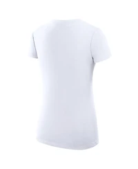 G-iii 4Her by Carl Banks Women's White Detroit Tigers Collage Team Graphic V-Neck Fitted T-Shirt