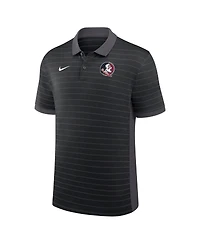 Nike Men's Black Florida State Seminoles 2025 Early Season Coaches Sideline Victory Stripe Performance Polo Shirt
