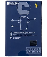 Polo Ralph Lauren Big Boys Crewneck Undershirts, 5 Pack