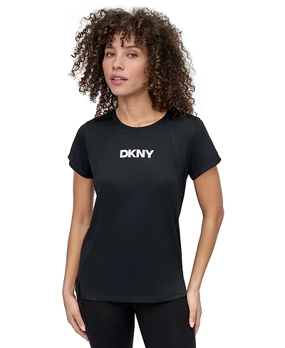 Dkny Sport Women's Tech Logo Raglan-Sleeve T-Shirt