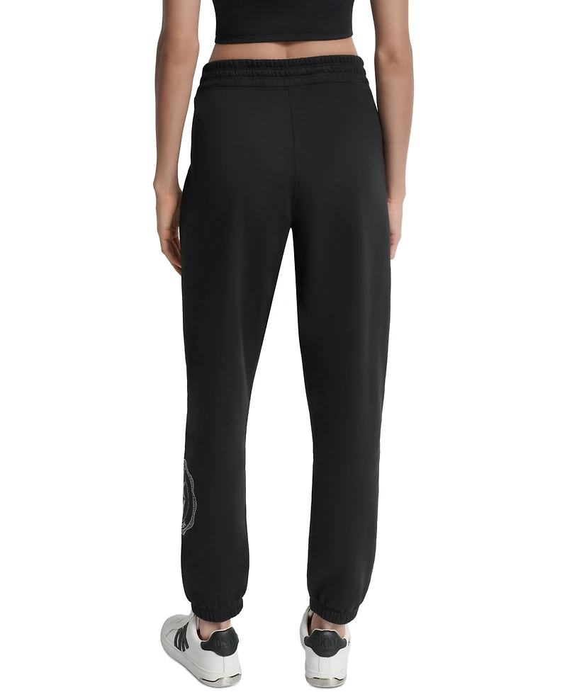 Dkny Sport Women's Embellished Medallion-Logo Joggers