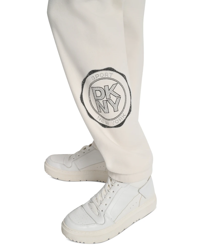 Dkny Sport Women's Embellished Medallion-Logo Joggers