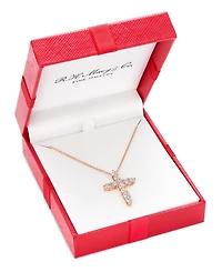Diamond Cross Pendant Necklace (1 ct. t.w.) 14k White, Yellow or Rose Gold