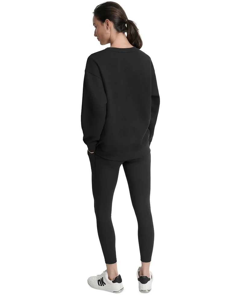 Dkny Sport Women's Medallion-Logo Crewneck Sweatshirt