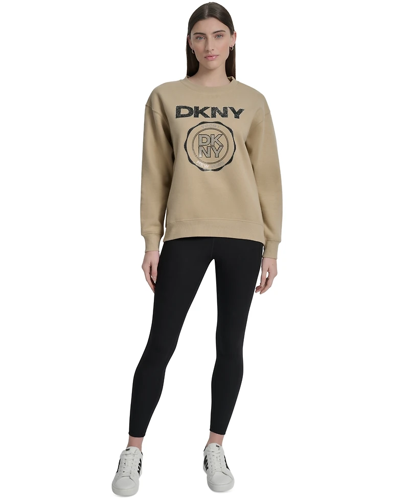 Dkny Sport Women's Medallion-Logo Crewneck Sweatshirt
