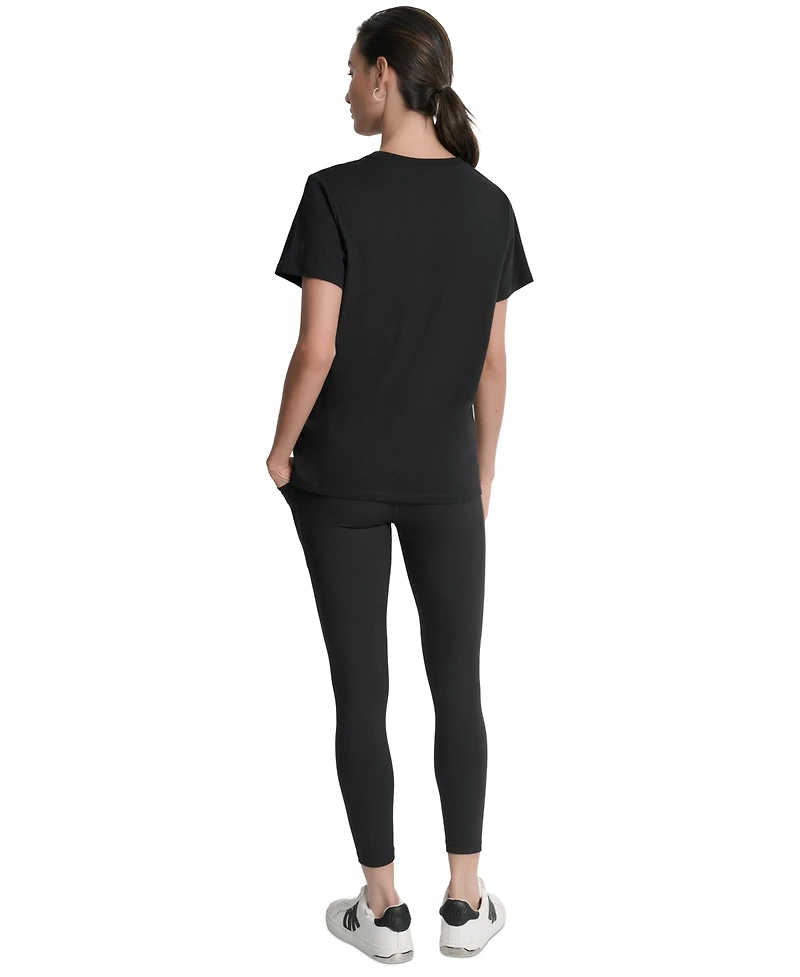 Dkny Sport Women's Medallion Logo Crewneck T-Shirt