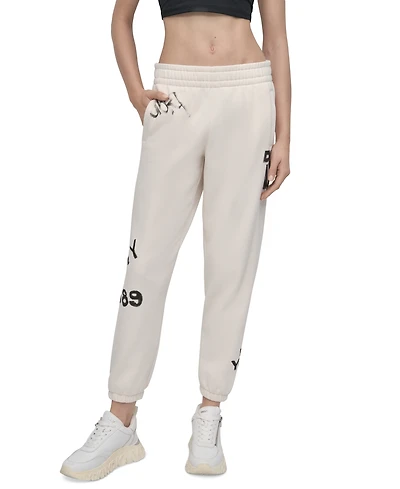 Dkny Sport Women's Graffiti Logo Cotton-Blend Joggers
