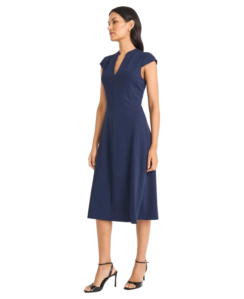 Maggy London Women's Short-Sleeve Midi Dress