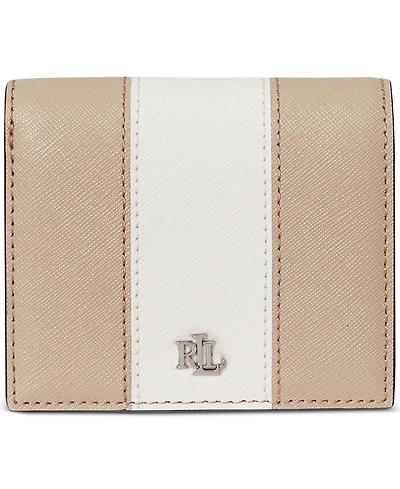 Lauren Ralph Lauren Crosshatch Leather Compact Wallet