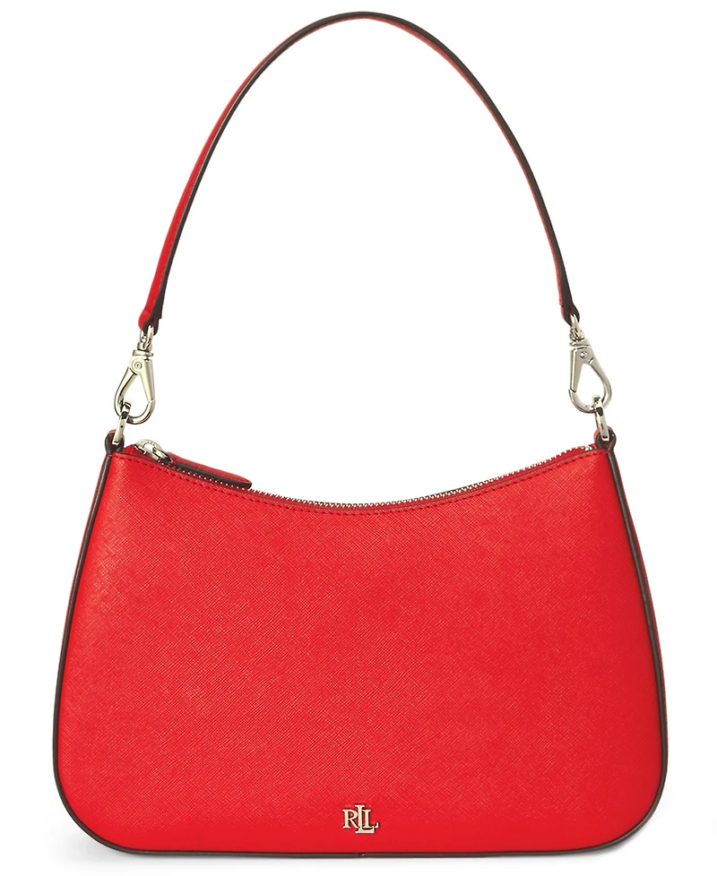 Lauren Ralph Lauren Women's Crosshatch Leather Medium Danni Shoulder Bag