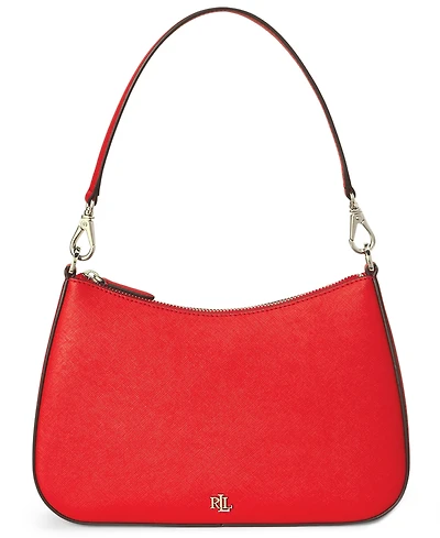 Lauren Ralph Lauren Women's Crosshatch Leather Medium Danni Shoulder Bag
