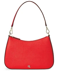 Lauren Ralph Lauren Women's Crosshatch Leather Medium Danni Shoulder Bag
