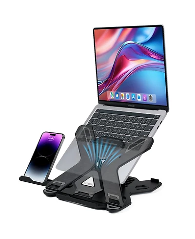 Lifelong Adjustable Laptop Stand with Phone Holder Portable Foldable Multi-Angle