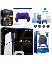 Sony Playstation 5 Slim Digital with Extra Chroma Pearl Controller, Gamer Starter Kit and MightySkins Decal Voucher + 2 Year Cps Extended Warranty