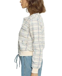 Central Park West Women's Cargo Tweed Bomber Jacket