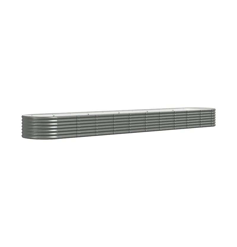 Garden Raised Bed Powder-coated Steel 173.2"x31.5"x14.2" Gray