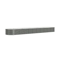Garden Raised Bed Powder-coated Steel 173.2"x31.5"x14.2" Gray