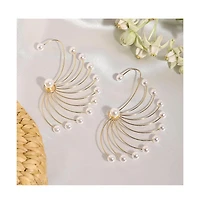 Sohi Gold-Plated Swirl Stud Earrings