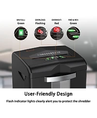Bonsaii Heavy Duty Paper Shredder, 20 Sheet 40 Mins Large Office Crosscut Shredder for Commercial Use, Anti-Jam System & P-4 High Security Supports Cd