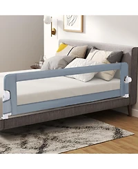 Slickblue Kids Swing-Down Foldable Bed Rail Guard with Safety Strap Adjustable