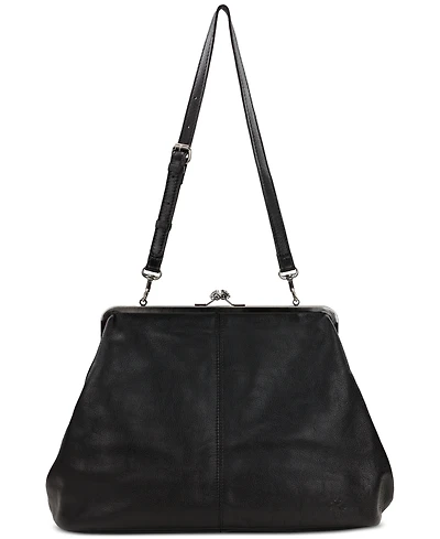 Patricia Nash Serafina Extra Large Leather Kisslock Bag