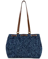 Patricia Nash Mouliana Small Denim Drawstring Satchel