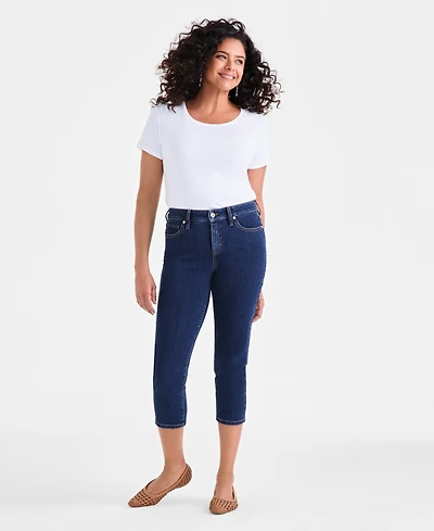 Style & Co Women's Mid-Rise Straight Leg Ankle Jeans, Exclusively at Macy's