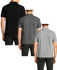 Galaxy By Harvic Men's 3-Pack Polo Avenue Short Sleeve Pique Shirt