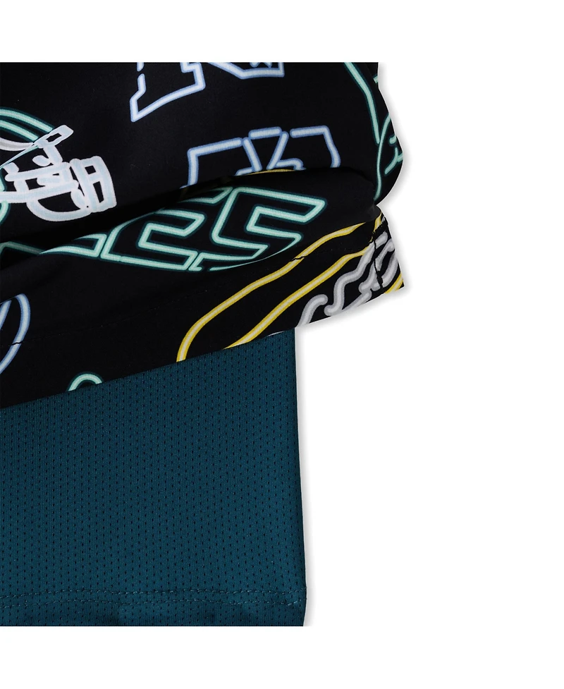 Chubbies Men's 5.5" Black Philadelphia Eagles The Neon Lined Classic Swim Trunks