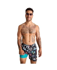 Chubbies Men's 5.5" Black Miami Dolphins The Neon Lined Classic Swim Trunks
