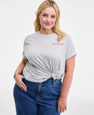 On 34th Trendy Plus Logo Short-Sleeve Crewneck Tee, Macy's Exclusive