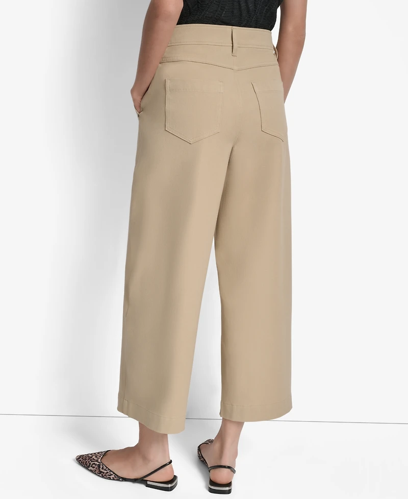 Dkny Women's Crew High-Rise Wide-Leg Pants