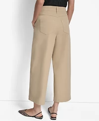 Dkny Women's Crew High-Rise Wide-Leg Pants