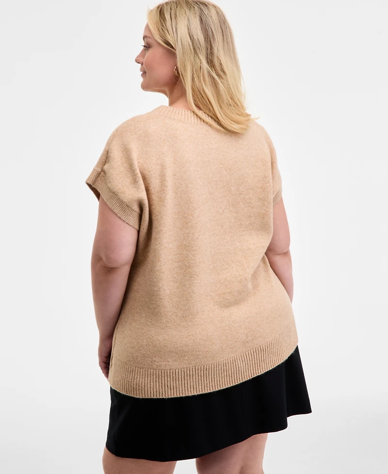On 34th Trendy Plus V-Neck Sweater Vest, Macy's Exclusive