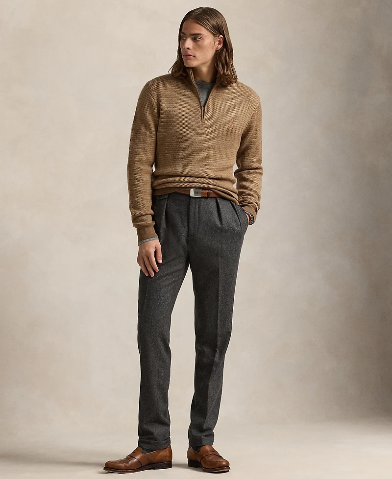 Polo Ralph Lauren Men's Washable Wool Quarter-Zip Sweater