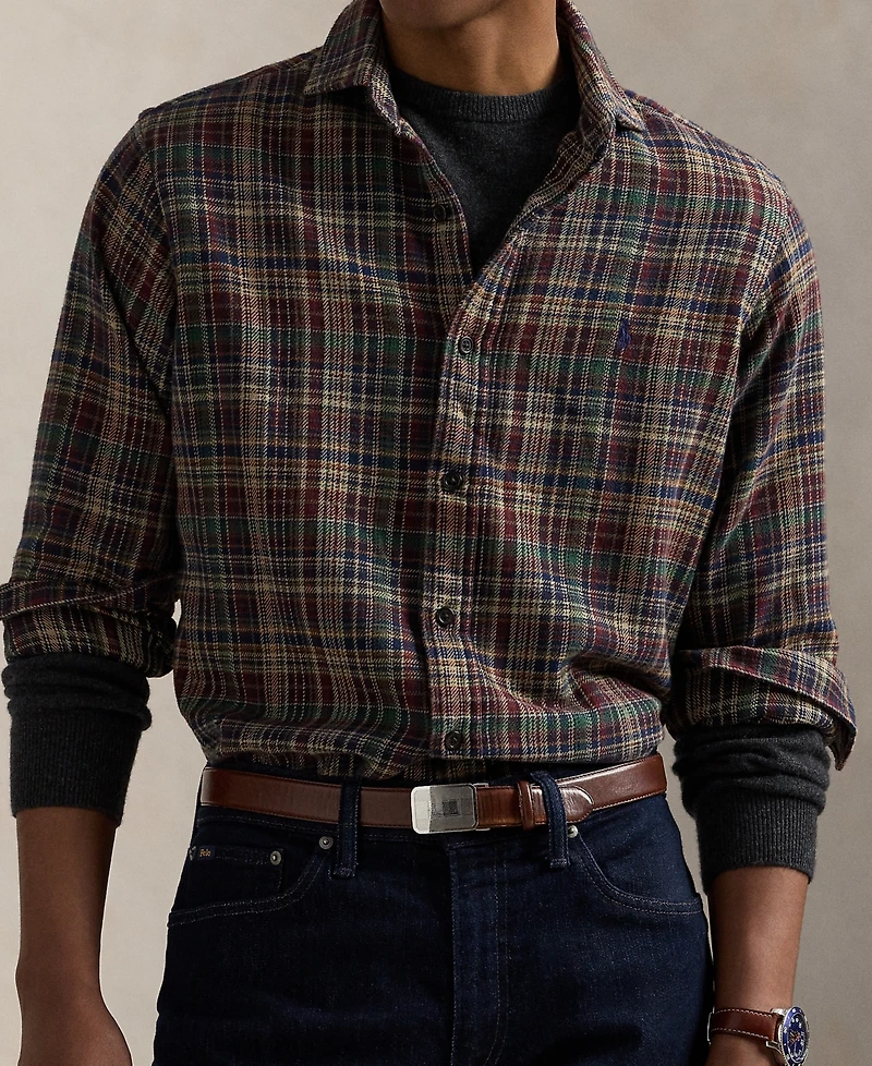 Polo Ralph Lauren Men's Classic-Fit Plaid Brushed Flannel Shirt