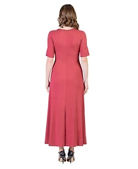 24seven Comfort Apparel Petite Casual Maxi Dress