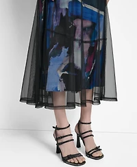 Dkny Women's Mixed-Media Printed-Skirt Dress