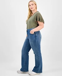 Democracy Trendy Plus "Ab"Solution High-Rise Flared Jeans