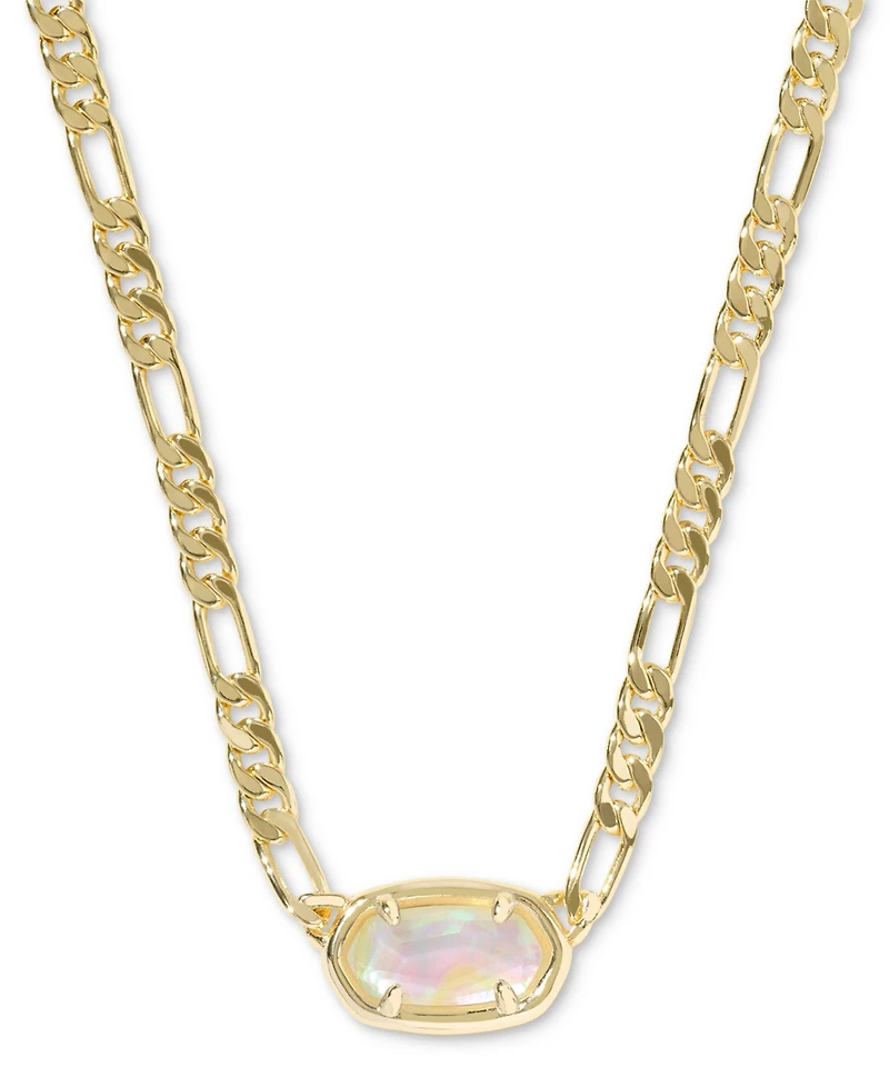 Kendra Scott Gold-Tone Elisa Figaro Chain Short Pendant Necklace, 16" + 3" extender