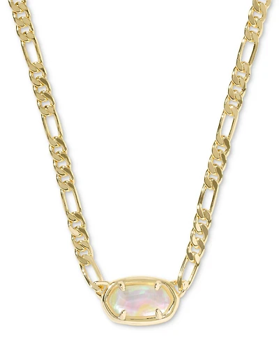 Kendra Scott Gold-Tone Elisa Figaro Chain Short Pendant Necklace, 16" + 3" extender