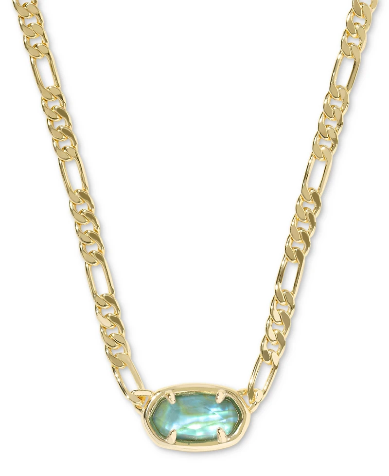 Kendra Scott Gold-Tone Elisa Figaro Chain Short Pendant Necklace, 16" + 3" extender
