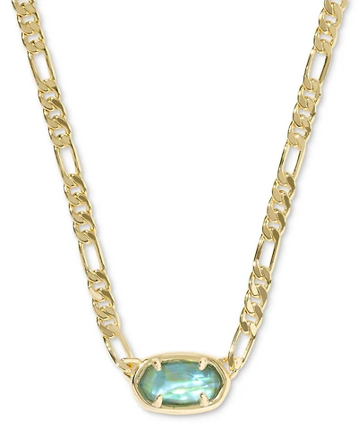 Kendra Scott Gold-Tone Elisa Figaro Chain Short Pendant Necklace, 16" + 3" extender